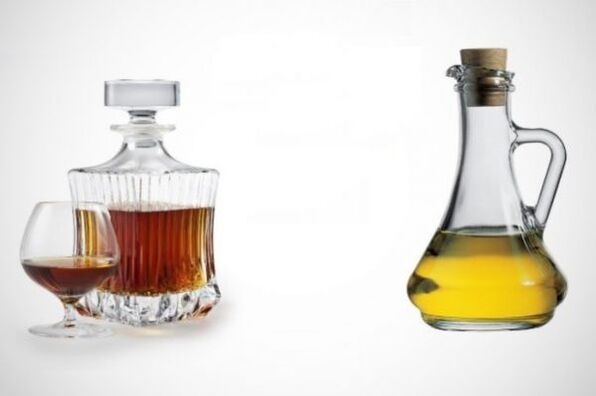 cognac e olio di ricino per rimuovere i parassiti dal corpo